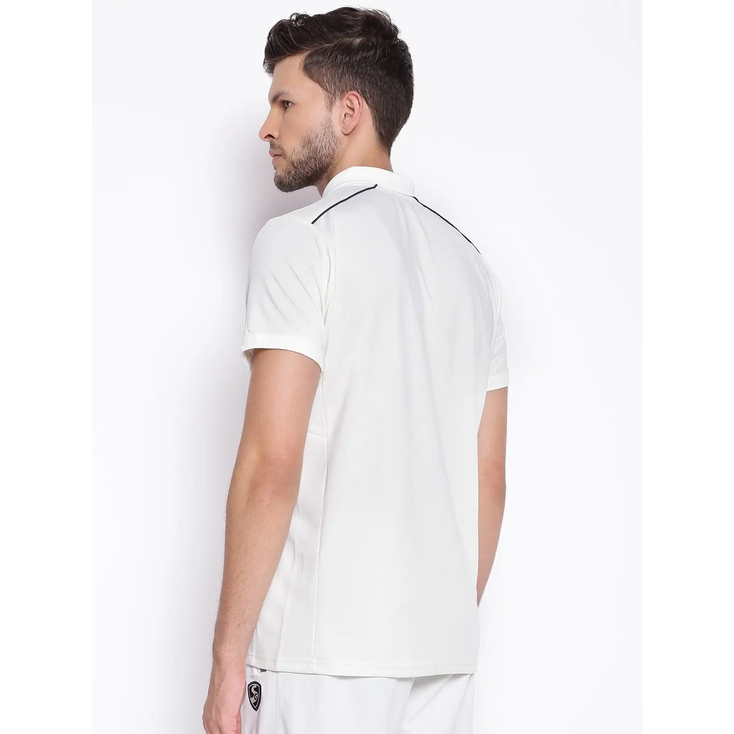 SG Century White Cricket Shirt Half Sleeve Premium Quality - CLOTHING - SHIRT