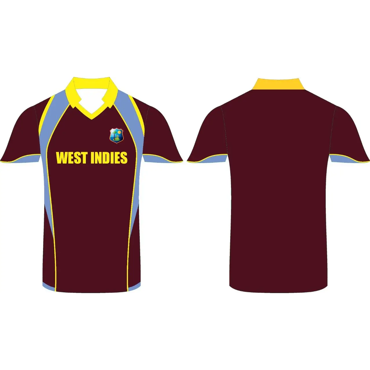 West Indies Cricket Team One Day International Shirt Maroon - CLOTHING - SHIRT