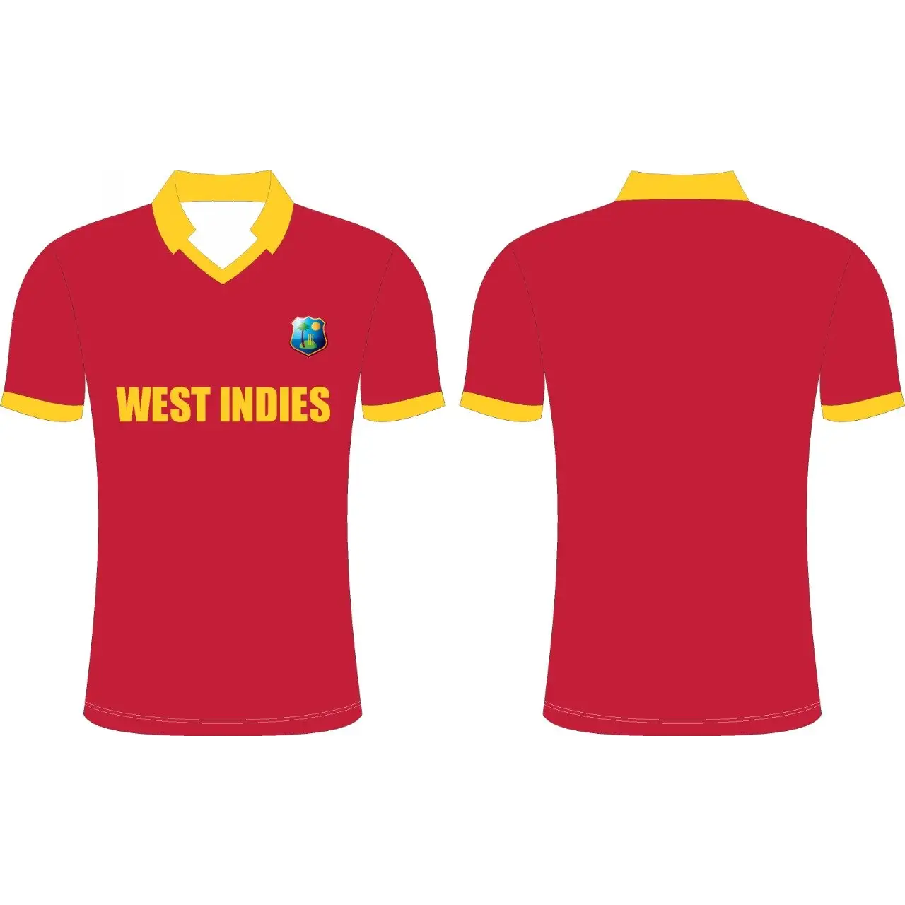 West Indies Cricket Team Shirt Jersey Kit World Cup 2019 Replica - Team Shirt