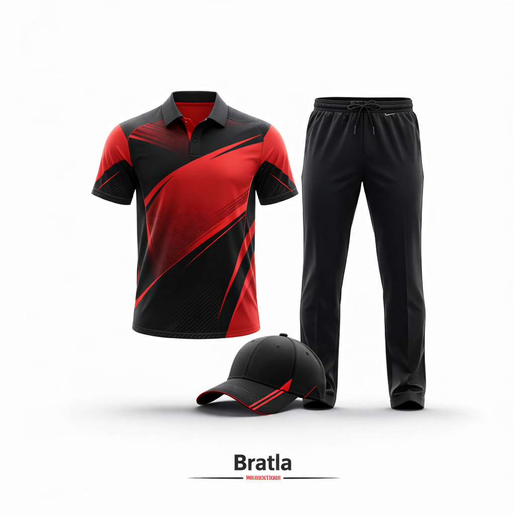 Cricket Kits Custom Made Color Uniform Jerseys Red & Navy 2 Piece Set