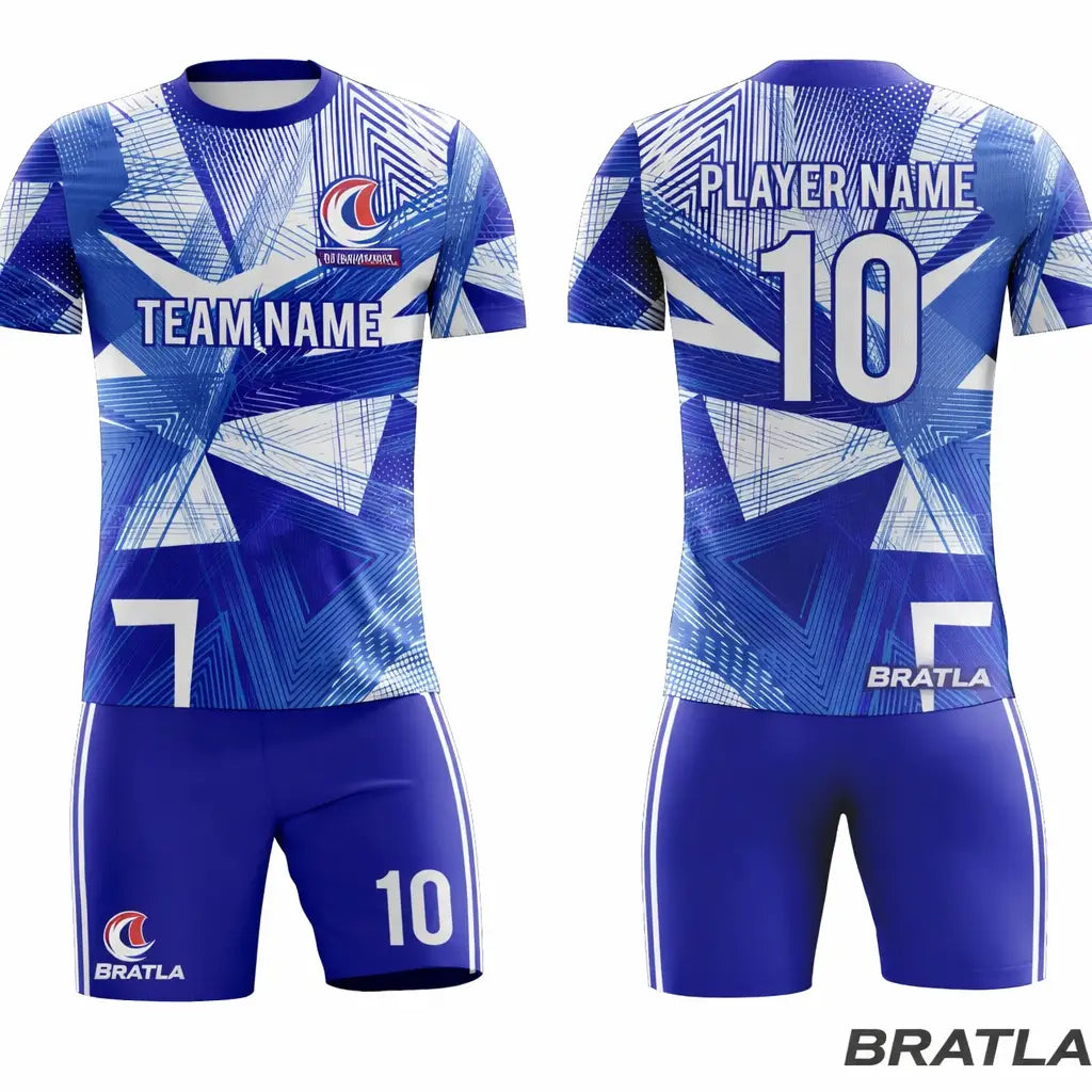 Custom Soccer Uniform – Royal Blue/White Design