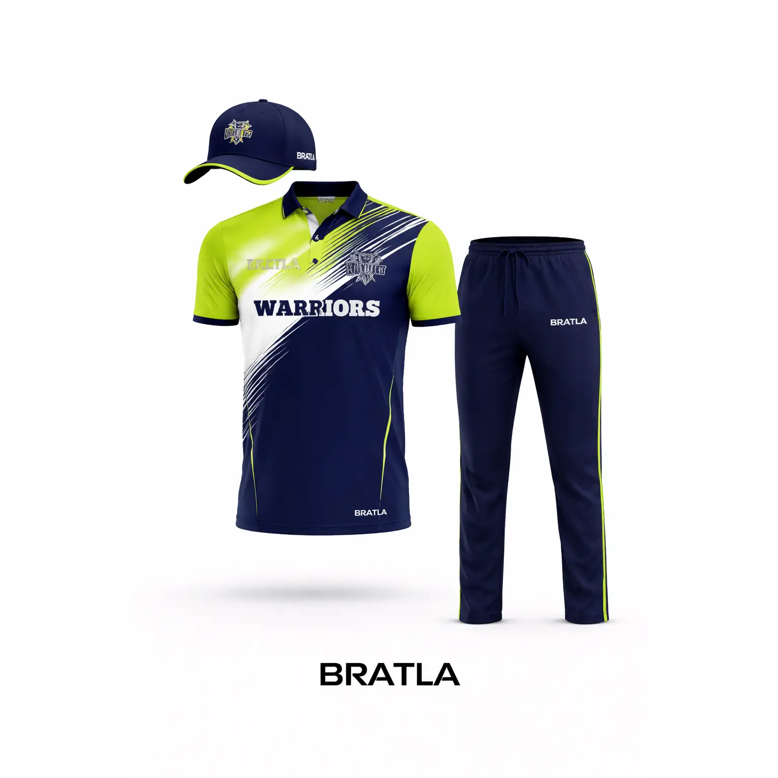 Customized Cricket Shirt and Trouser with Team & Player Name and Number - Green & Blue 2 Piece Set - TeamWear-Cricket
