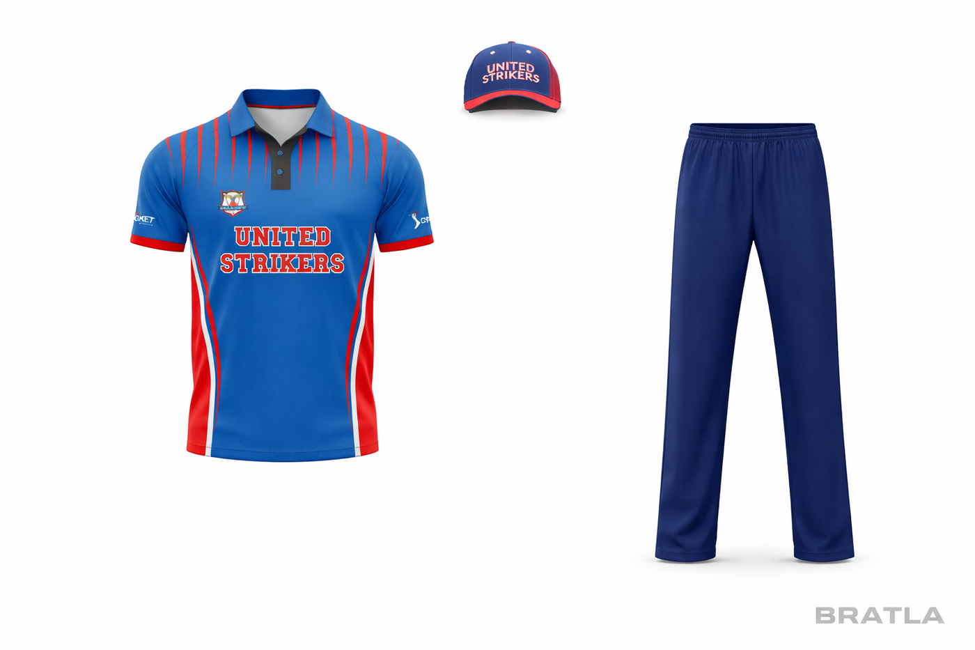 Custom Made Sports Jersey Shirt Blue Red Shirt Only