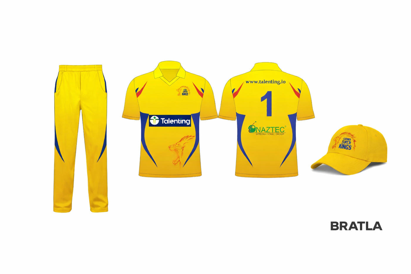 Cricket Shirt Jersey Custom Made Yellow Blue Sublimation Shirt Only