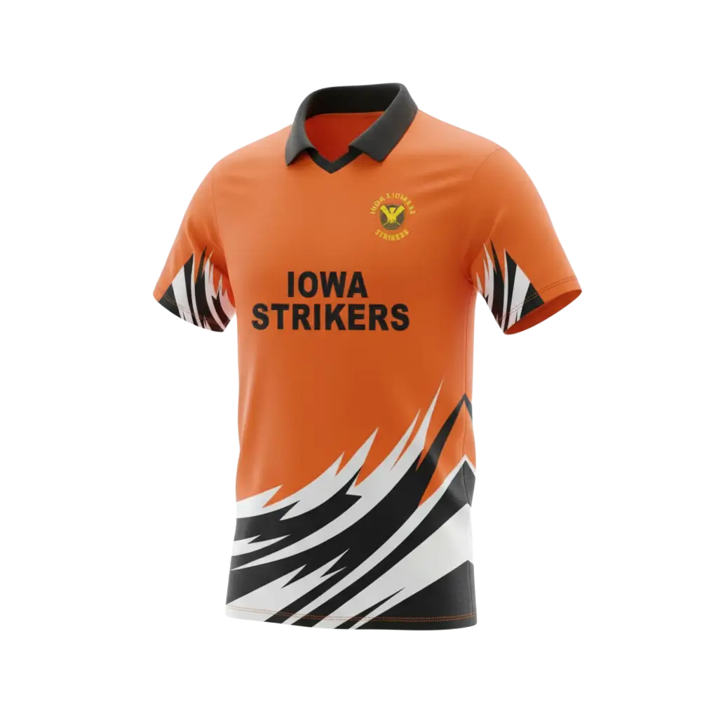 Black & Orange Cricket Uniform Fully Customizable With Name And Number 3 Piece Set - TeamWear