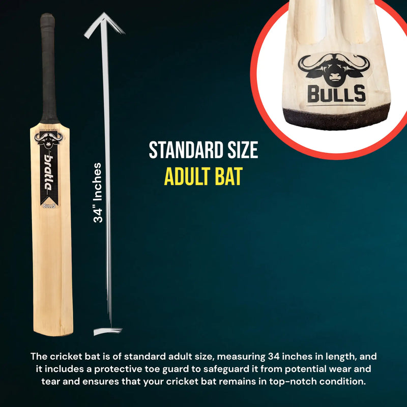 Bratla Buffalo Cricket Bat for Tape Tennis Soft Ball