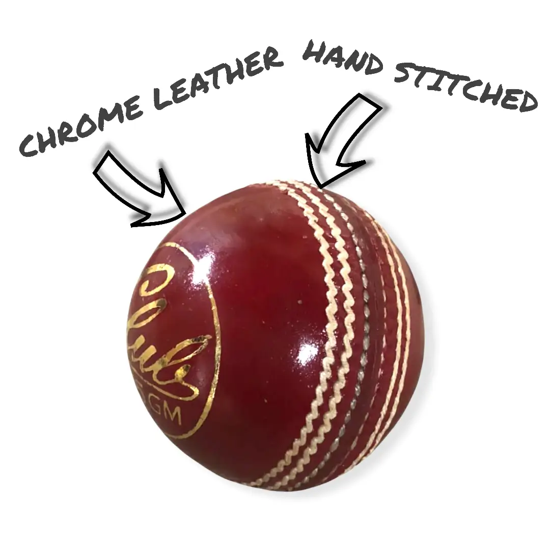 Bratla Club Cricket Ball Leather Hard Ball for Junior & Senior