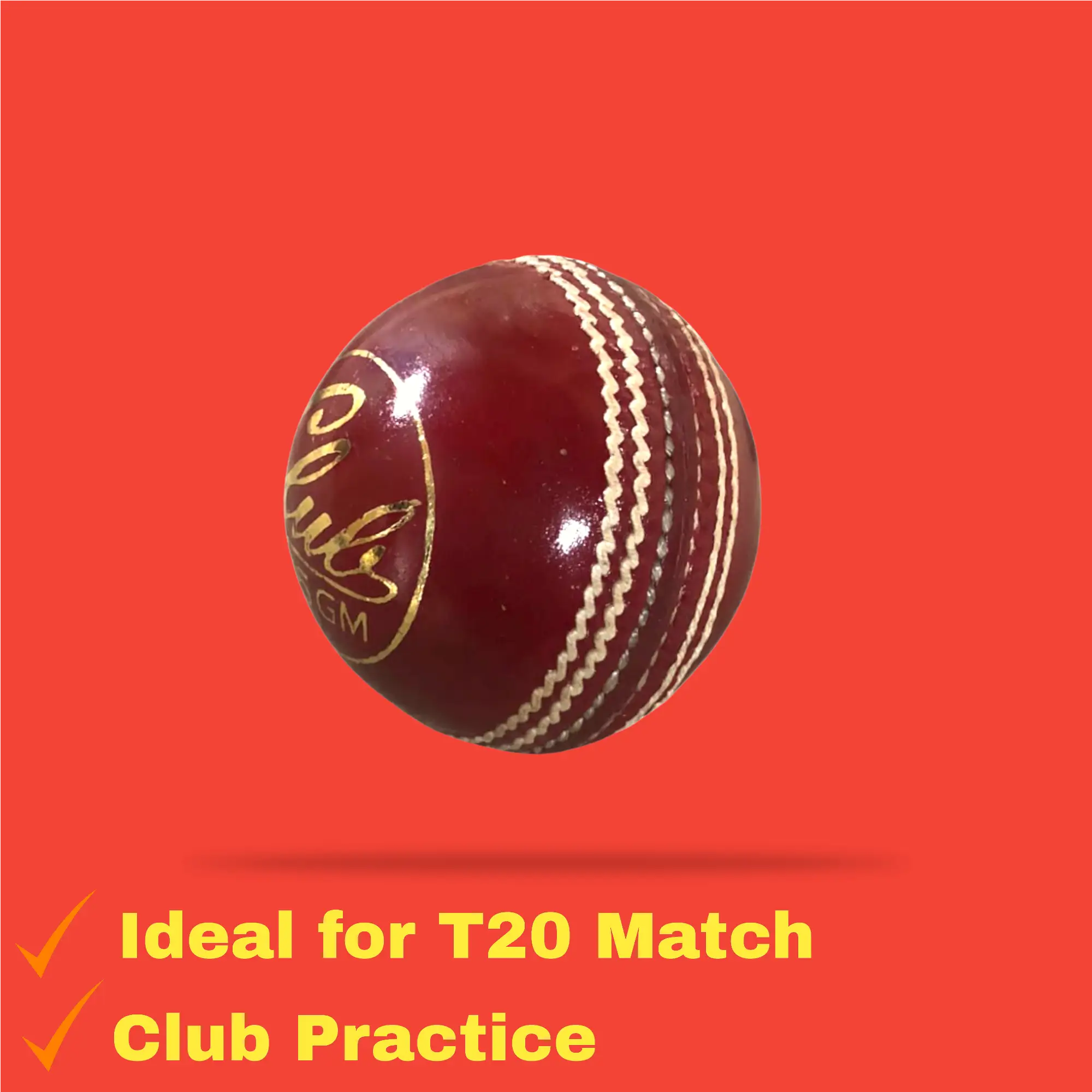 Bratla Club Cricket Ball Red Leather Hard Ball for Junior & Senior Pack of 6 - BALL - 4 PCS LEATHER