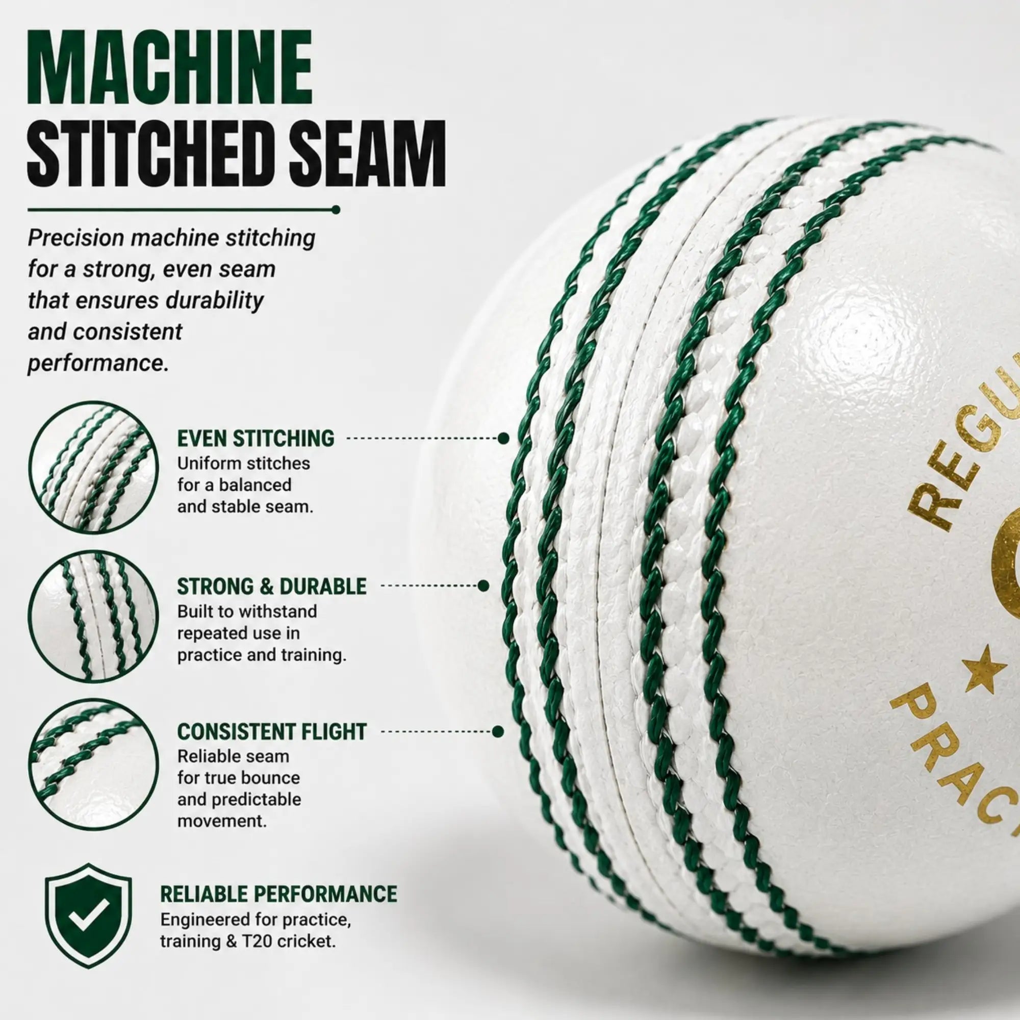 Bratla Club Cricket Balls – Pack of 6 Hard Leather Cricket Balls – Leather Cricket Ball for Practice Training & T20 – Regulation Weight –