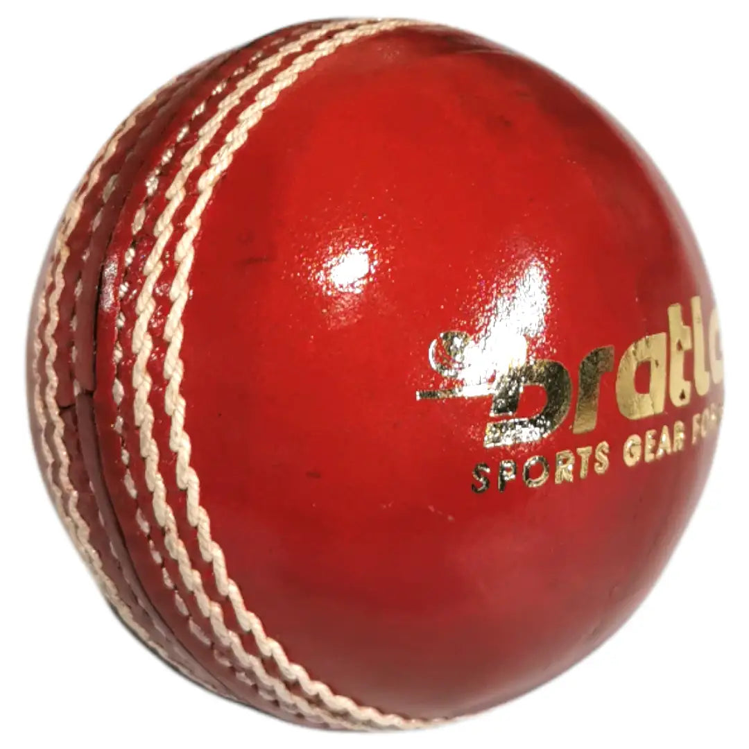 Bratla League Cricket Ball Red Leather Hard Ball Hand Stitched Pack of 6 Senior - Red / Senior - BALL - 4 PCS LEATHER