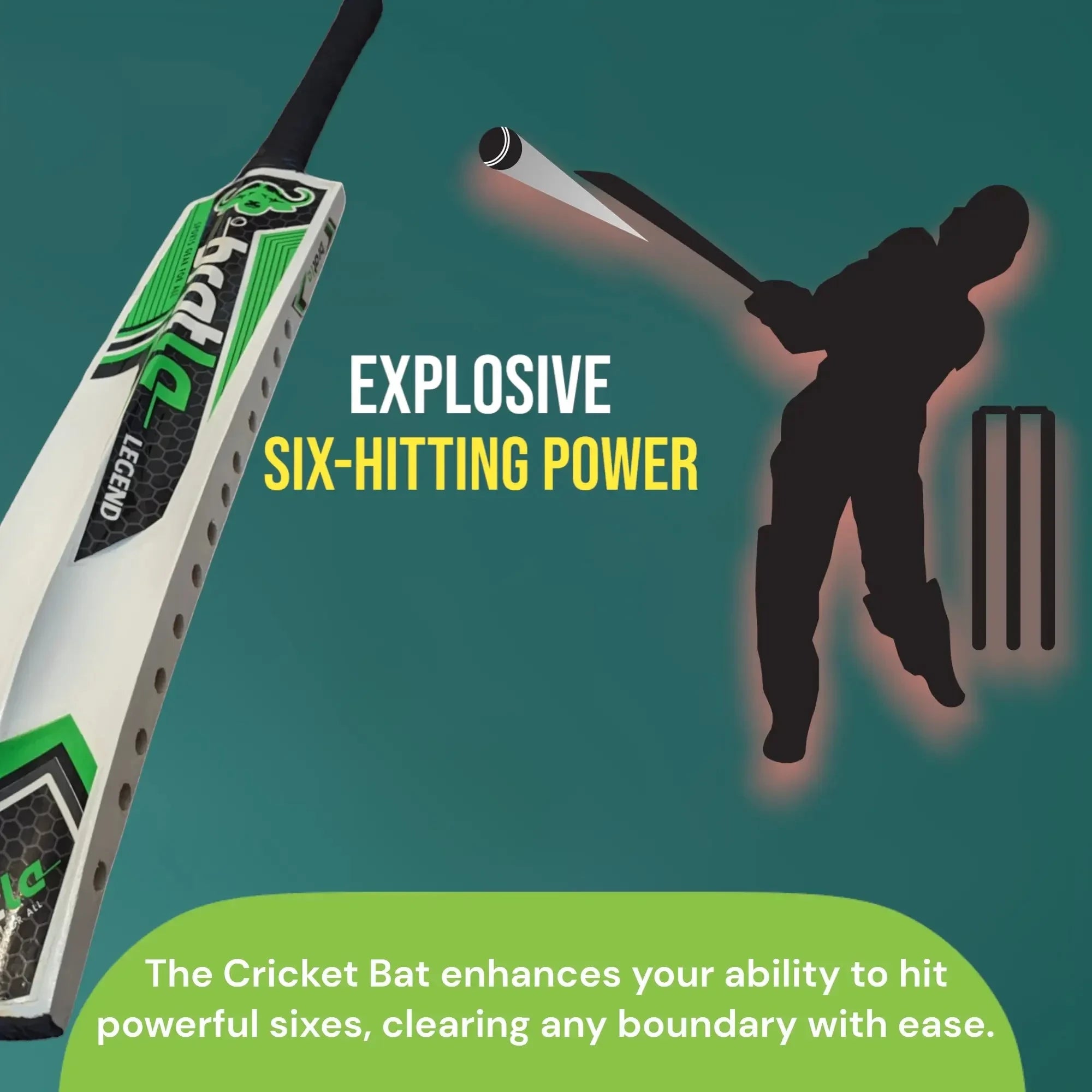 Bratla Legend Cricket Bat for Tape Tennis Ball Full Size Men - BATS - SOFTBALL