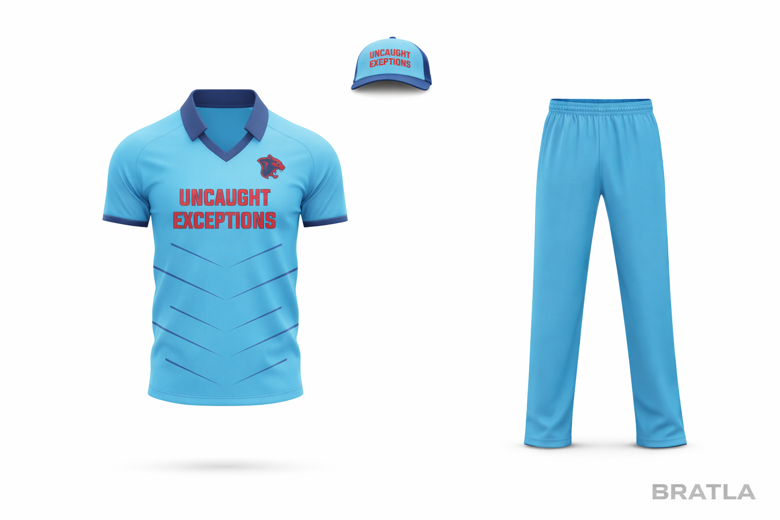 Cricket Jersey Shirt Customized Sublimation Sky Blue Shirt Only