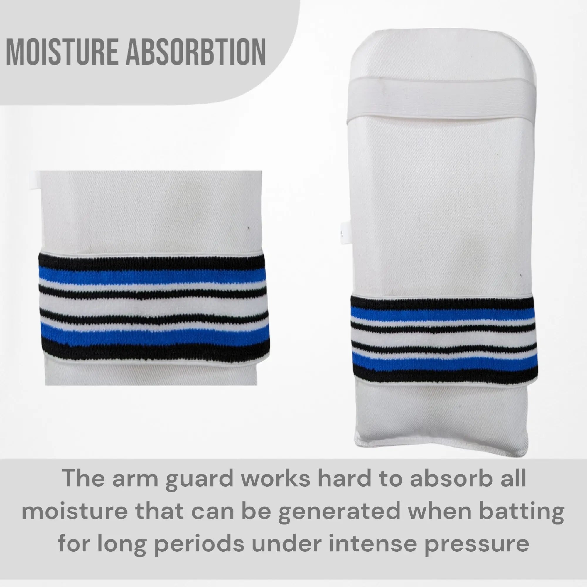 CBB Club Cricket Arm Guard Protector Padded Foam Elastic Velcro Strap - BODY PROTECTORS - ARM GUARDS