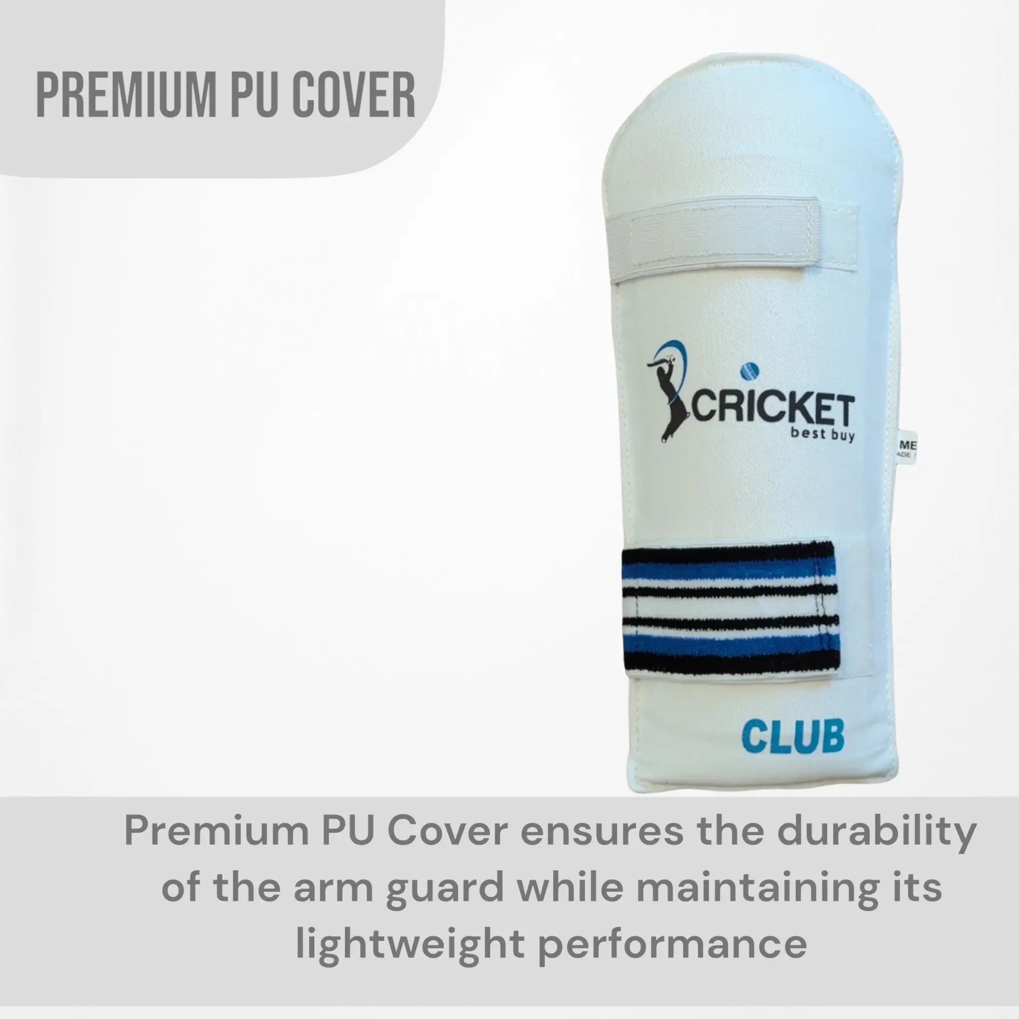 CBB Club Cricket Arm Guard Protector Padded Foam Elastic Velcro Strap - BODY PROTECTORS - ARM GUARDS