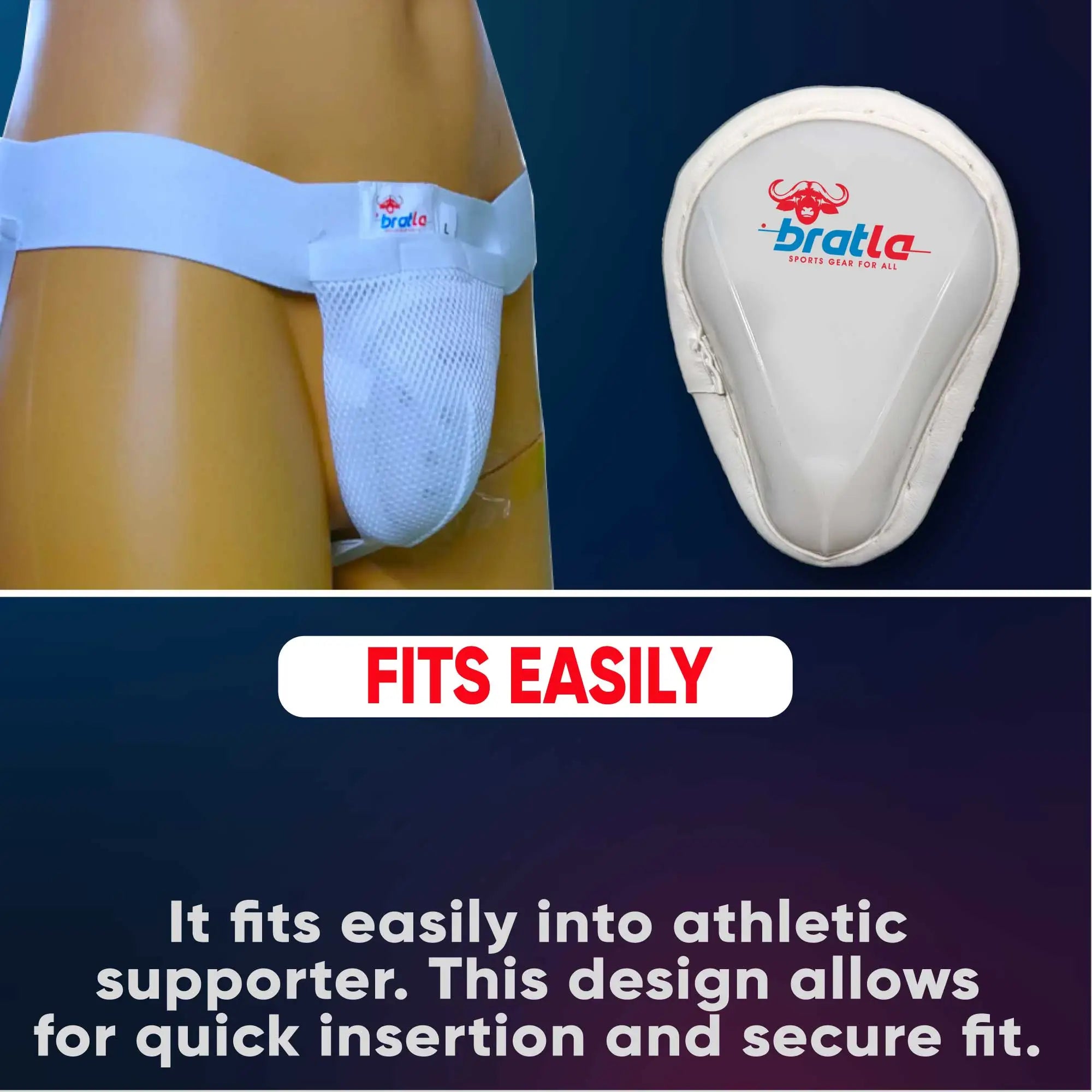 CBB Cricket Abdominal Guard Slip-in Groin Protector with Foam Casing - Adult - BODY PROTECTORS - ABDO GUARDS