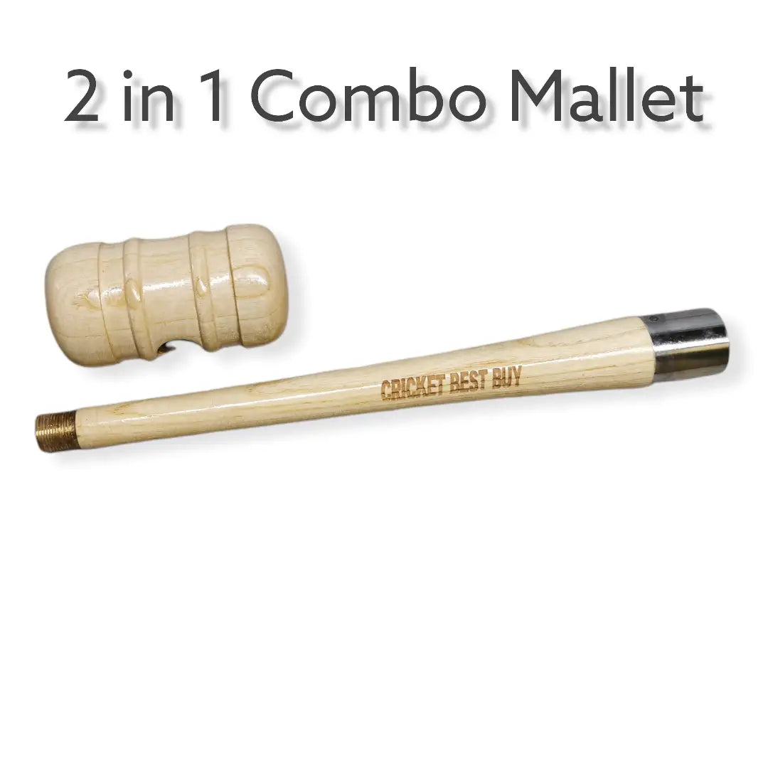 CBB Cricket Bat Mallet and Cone Combo Knocking Bat Apply Rubber Grip - Bat Mallet
