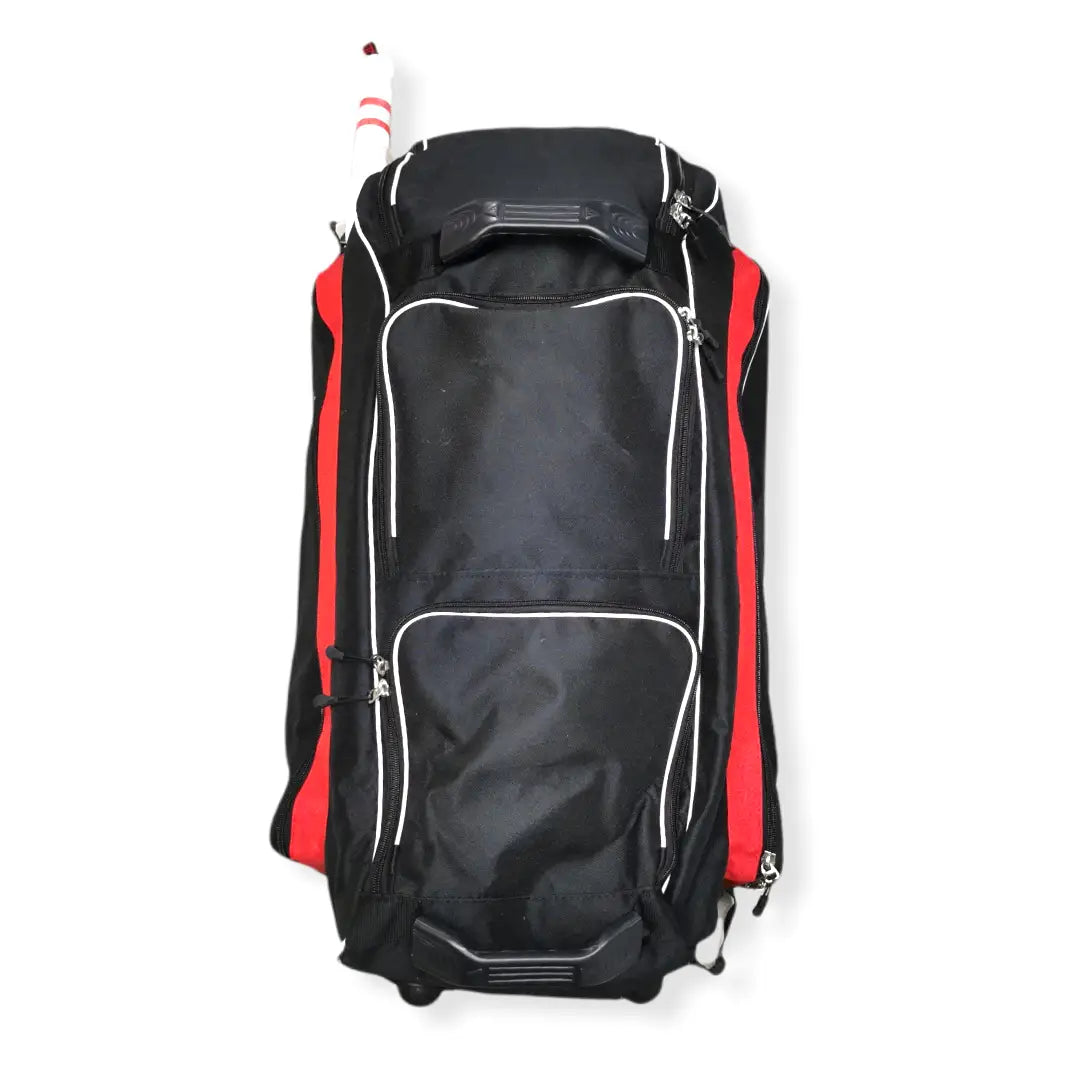CBB Pro 600 Duffle Cricket Kit Bag Backpack Design Black Red - BAG - PERSONAL