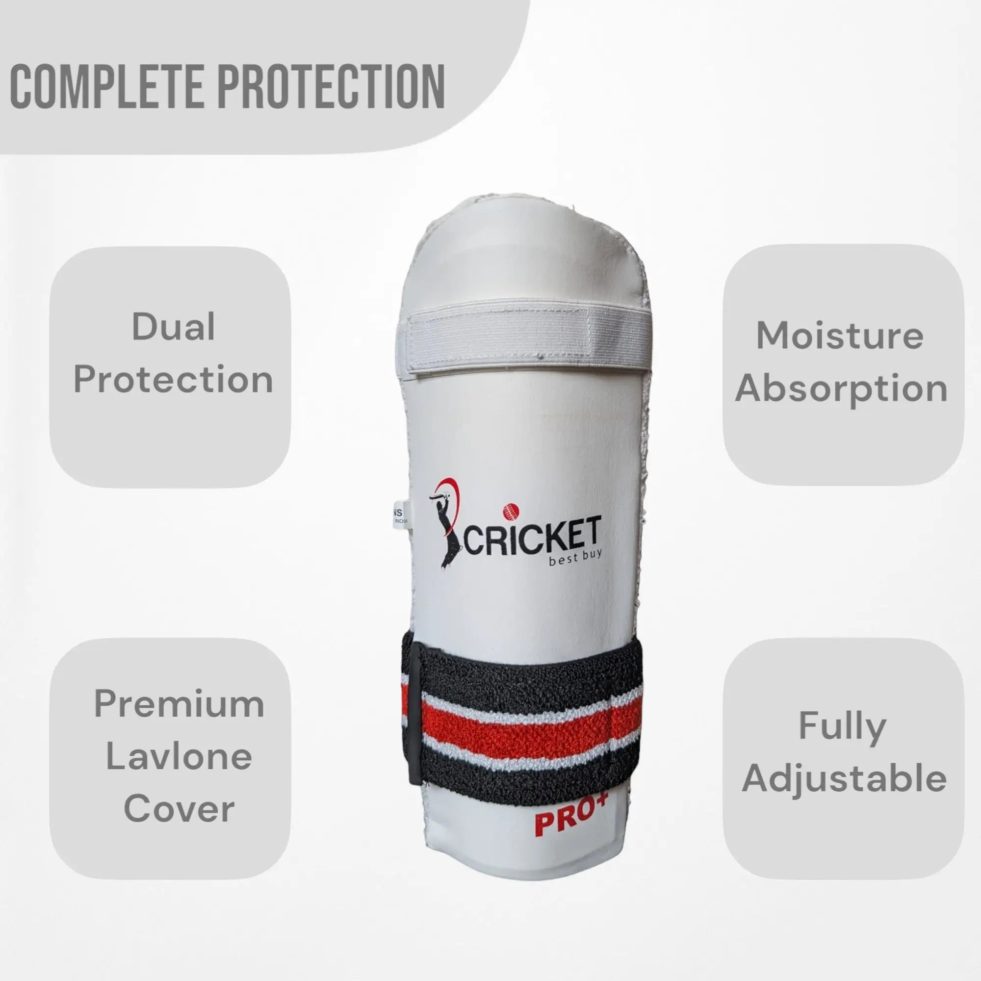 Cricket Arm Protector Guard Pro Plus Toweled Back Padded - BODY PROTECTORS - ARM GUARDS
