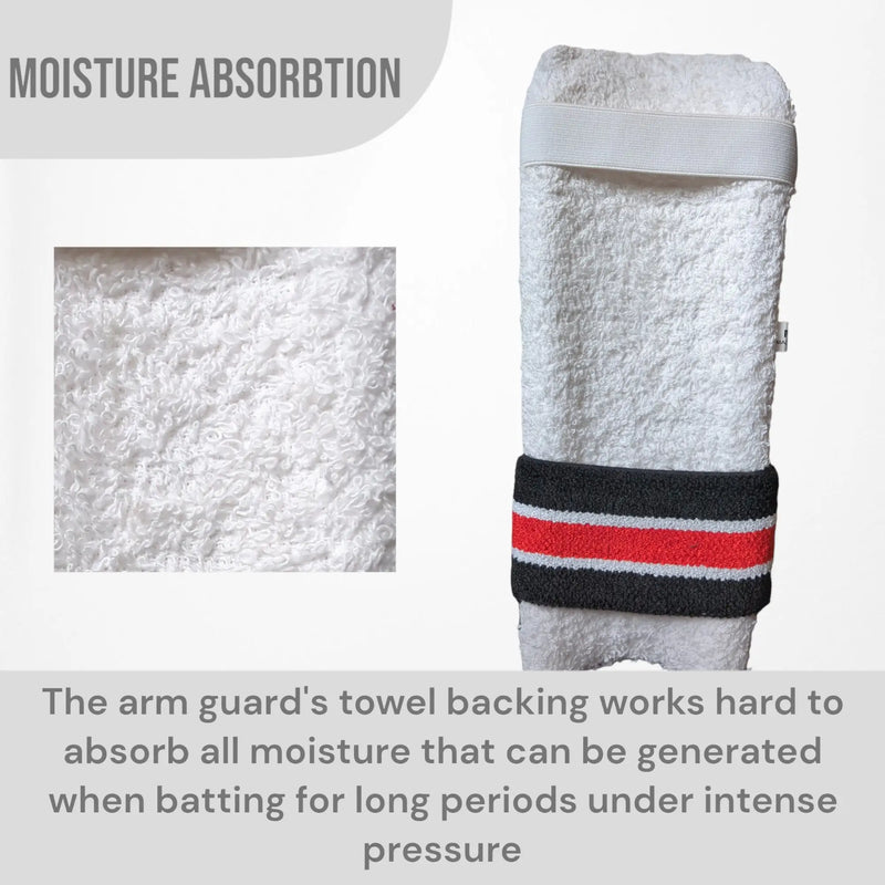 Cricket Arm Protector Guard Pro Plus Toweled Back Padded - BODY PROTECTORS - ARM GUARDS