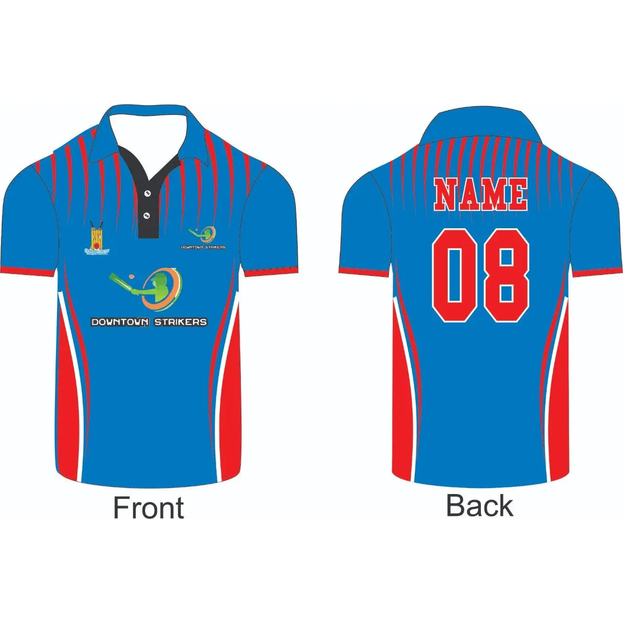 Cricket Jersey Shirt Kit Customized it With Name Number Logo - S-XL - Custom Cricket Jerseys