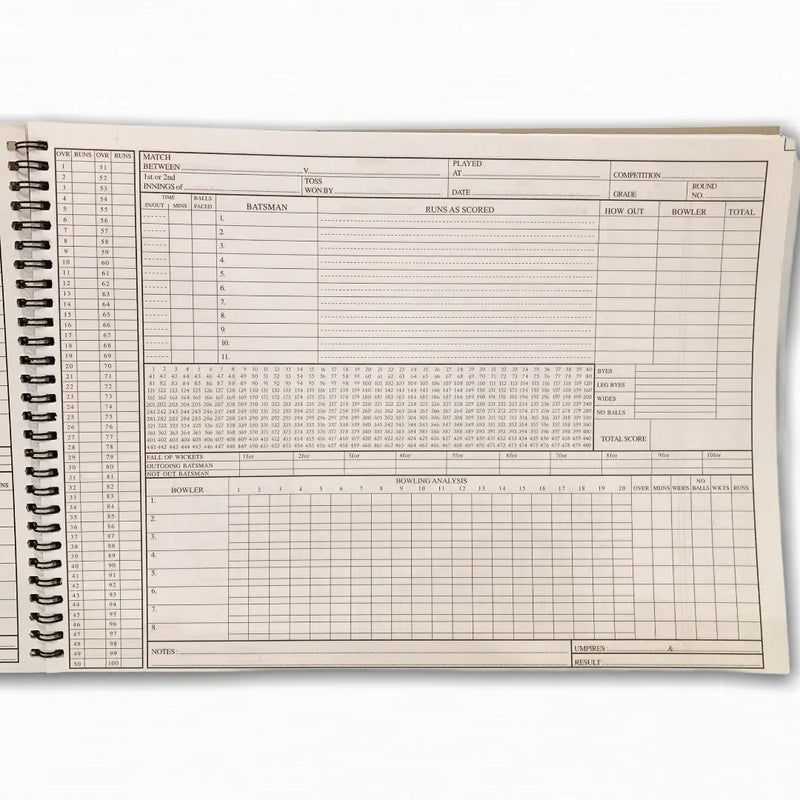 Gray-Nicolls Landscape 80 Innings Score Book Spiral Softcover - Spiral Bound - SCORE BOOKS