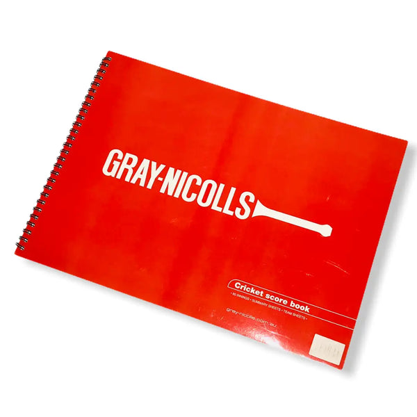 Cricket Score Book 80 Innings Landscape Score Book Spiral Softcover Gray Nicolls - SCORE BOOKS