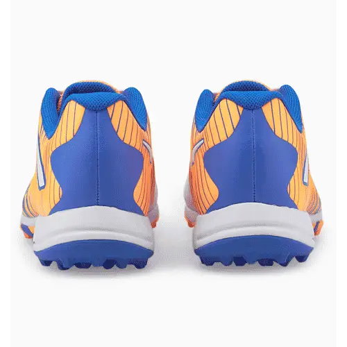 Puma 22 FH Rubber Cricket Shoes White-Bluemazing Neon Citrus - FOOTWEAR - RUBBER SOLE