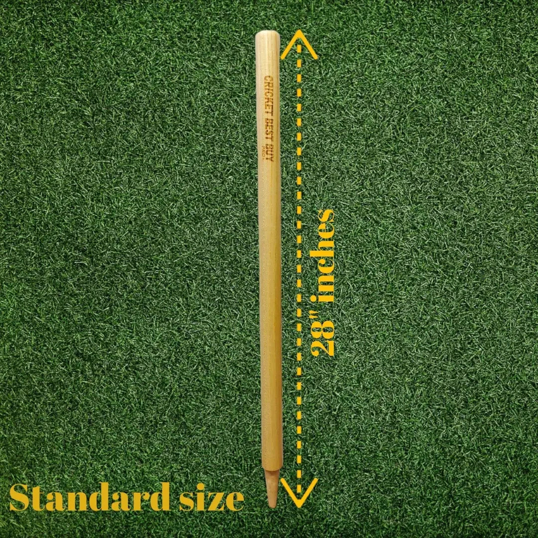 Cricket Stumps Wood Wicket Pro Plus CBB Finest Quality Set of 3 Stumps w/Bails - STUMPS & BAILS