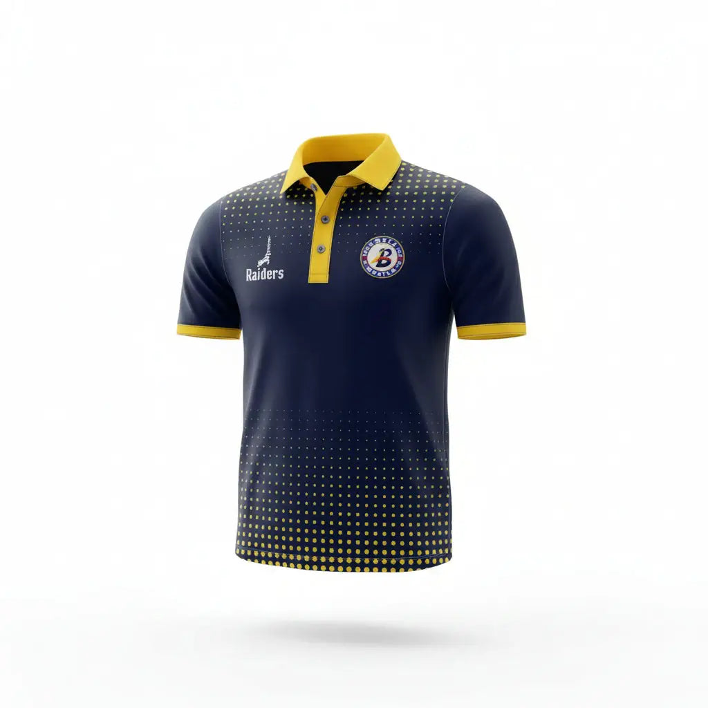 Custom Yellow & Black Cricket Uniform - Shirt,Trouser and Cap 3 Piece Set - Custom Cricket Wear 3PC Full