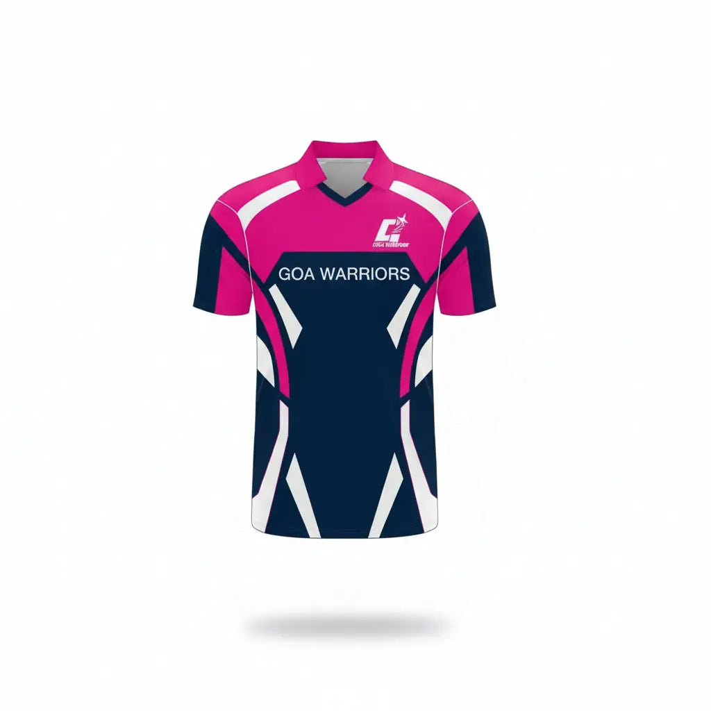 Customizable Cricket Uniform With Team And Player Name & Number - Pink And Black 3 Piece Set - TeamWear
