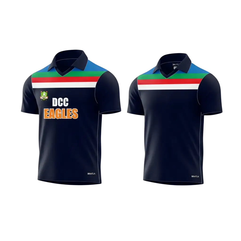 Customized Blue Cricket Shirt With Name And Number Shirt Only - TeamWear