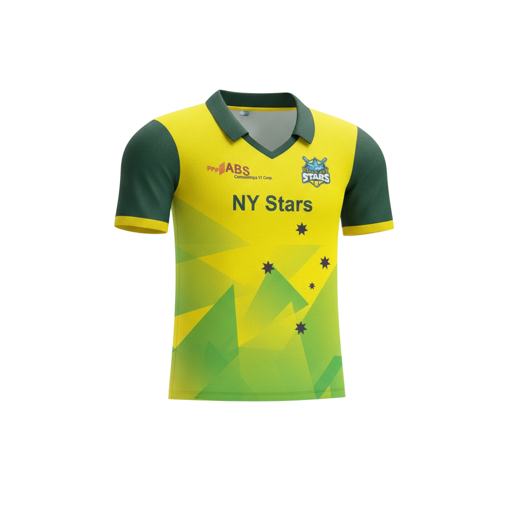 Cricket Custom Made Uniform Kit Dark Green Yellow 2 Piece Set