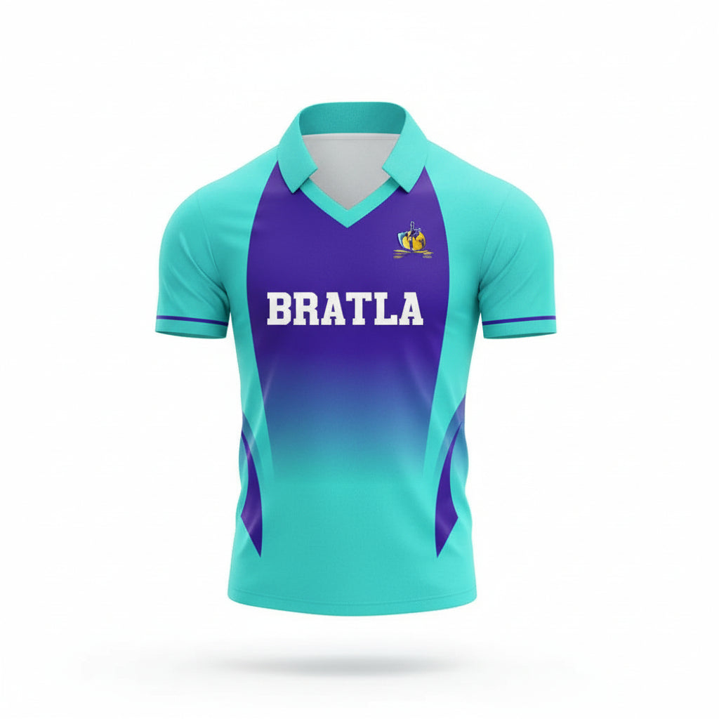 Cricket Jersey Kit Uniform Fully Customized Color Clothing Purple & Sky Blue 2 Piece Set