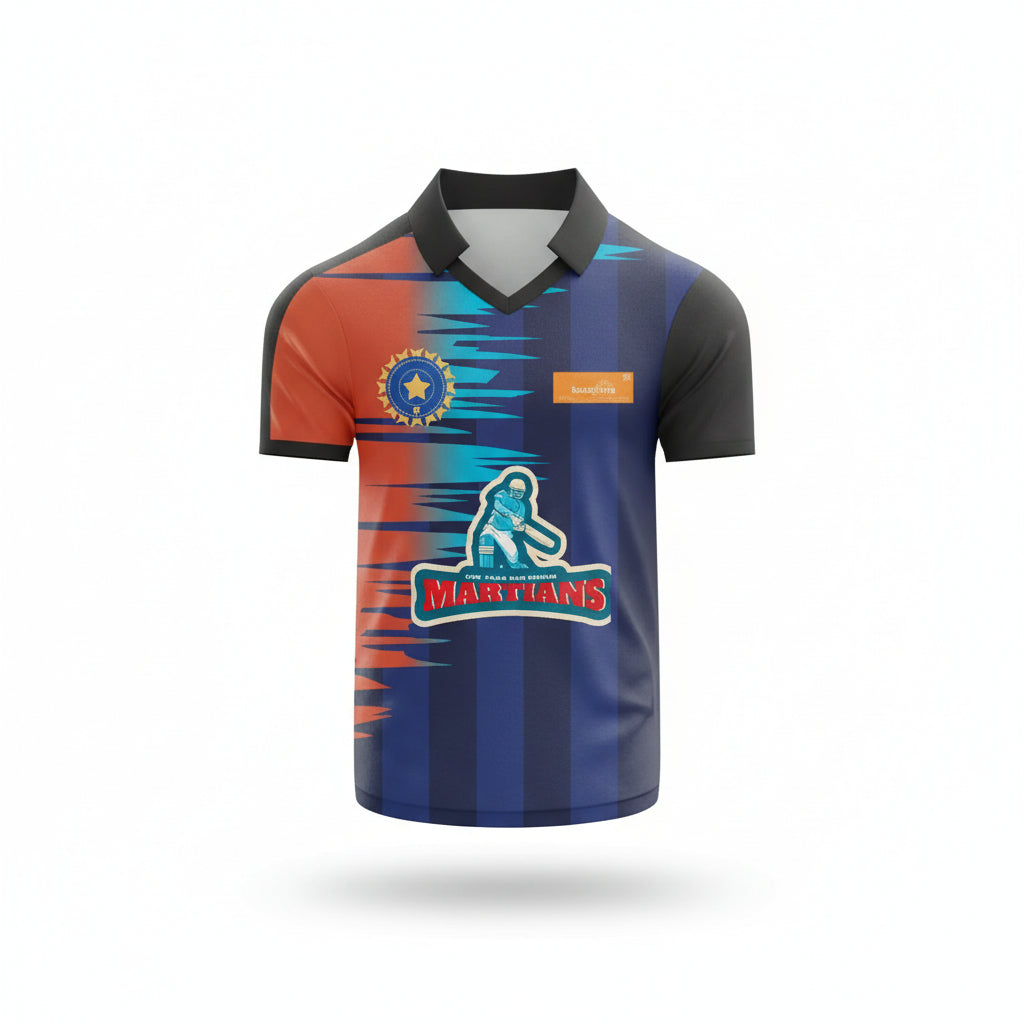 Sports Jersey Blue Red Design Fully Customizable Shirt Only