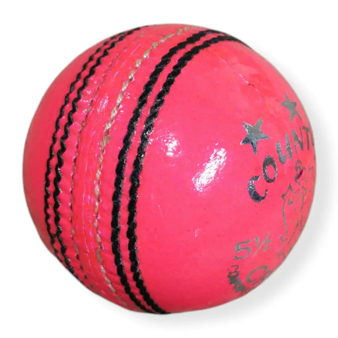 GR County Crown Cricket Ball Pink - Senior / Pink - BALL - 4 PCS LEATHER