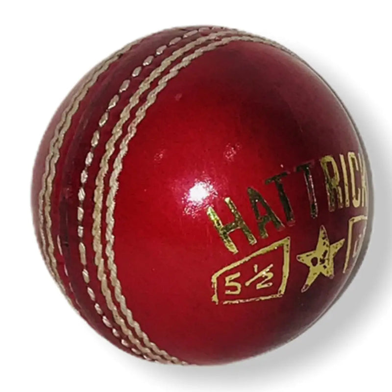 GR Hattrick Cricket Ball Red Avg. 50 Overs - Senior / Red - BALL - 4 PCS LEATHER