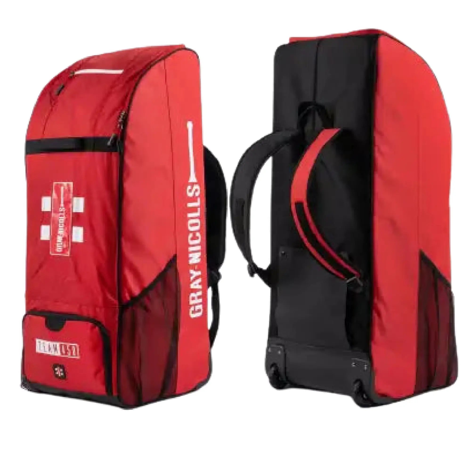 Gray Nicolls 450 Team Duffle Wheelie Cricket Kit Bag Red - Red - BAG - PERSONAL