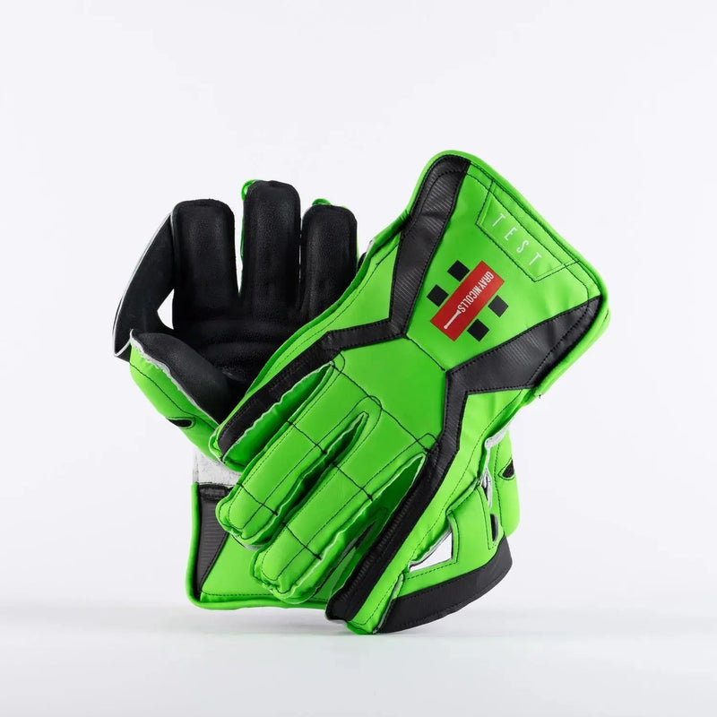 Gray Nicolls Test Cricket Wicket Keeping Gloves Green - Adult - GLOVE - WICKET KEEPING