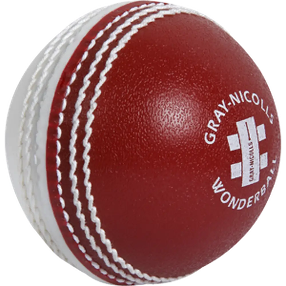 Cricket Ball Gray Nicolls Wonderball | Perfect For Training - Senior / Red/White - BALL - TRAINING JUNIOR