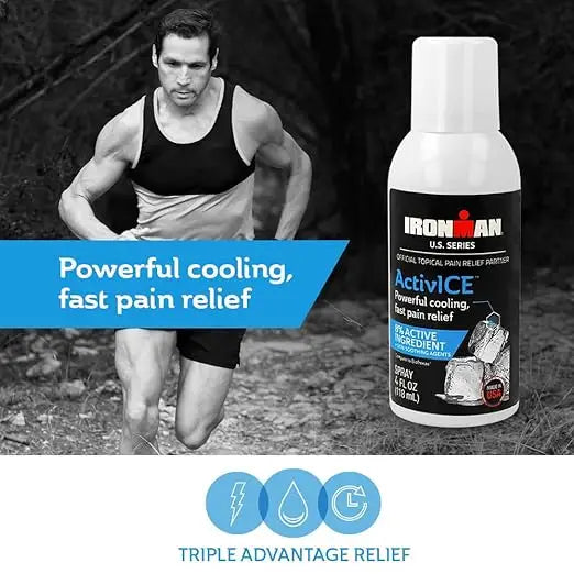IRONMAN ActivICE Cooling Spray Topical Pain Relief 4 oz (1 count) - MISCELLANEOUS ITEMS