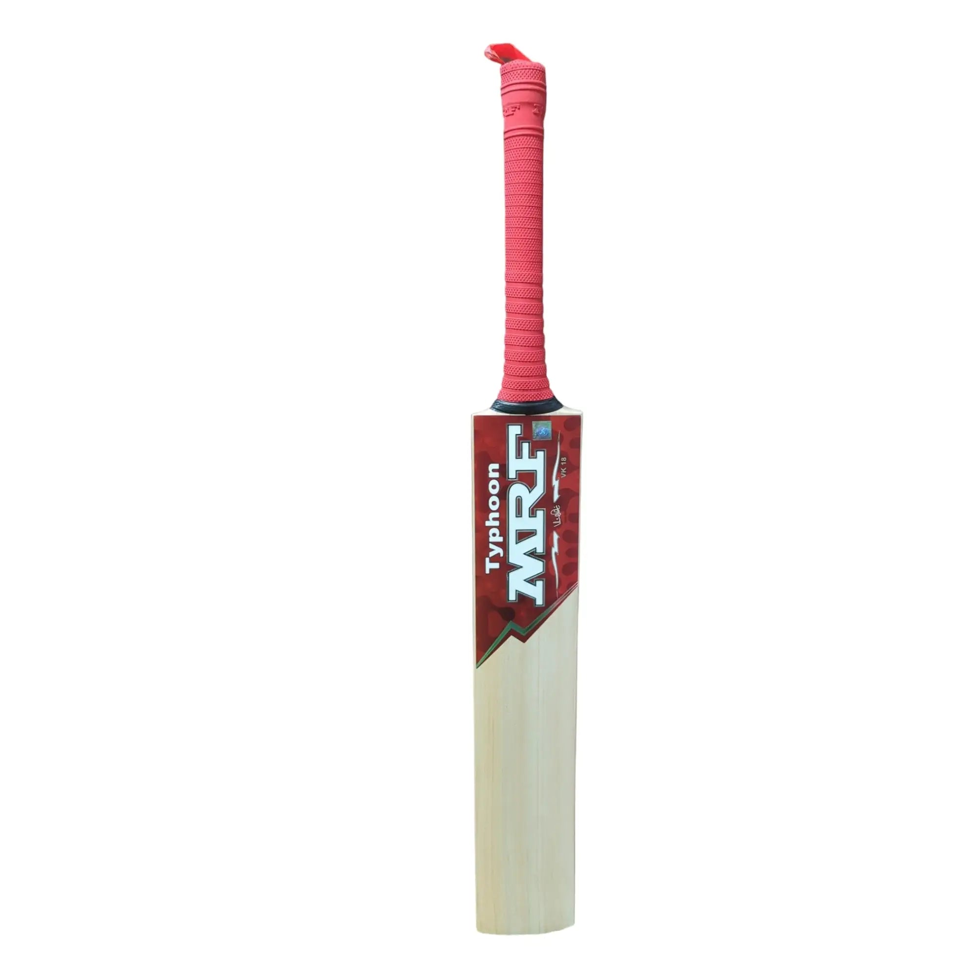 MRF Typhoon Cricket Bat Kashmir Willow - Short Handle (Standard Adult Size Bat) - BATS - MENS KASHMIR WILLOW