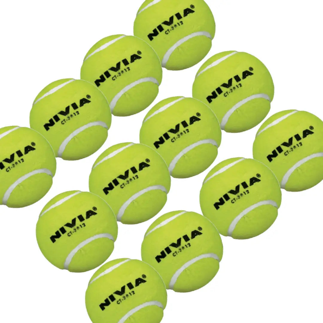Nivia Heavy Tennis Cricket Ball Yellow Pack of 12 Cricket Best Buy