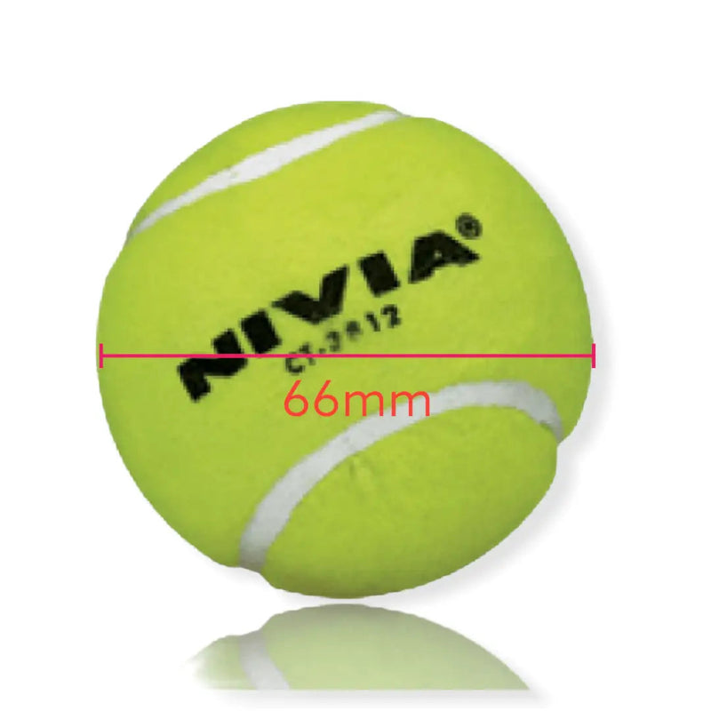 Nivia Heavy Tennis Cricket Ball Yellow Pack of 6 - BALL - SOFTBALL