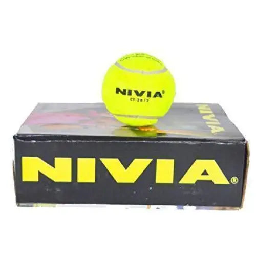 Nivia Heavy Tennis Cricket Ball Yellow Pack of 6 - BALL - SOFTBALL