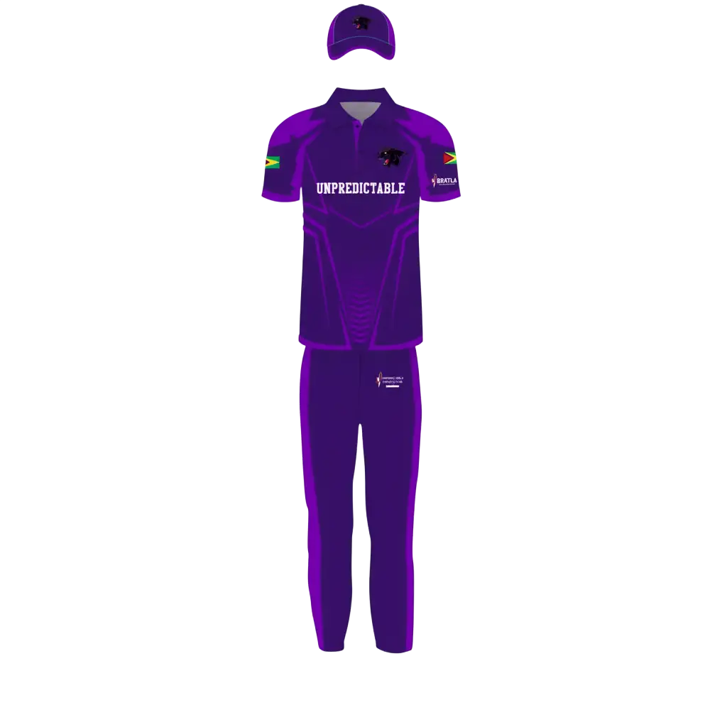 Purple Cricket Uniform With Name Number And Logo Fully Customizable - TeamWear