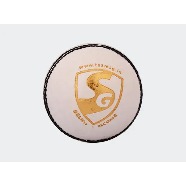 SG Club Cricket Ball White Hard Leather Ball - BALL - YOUTH LEATHER