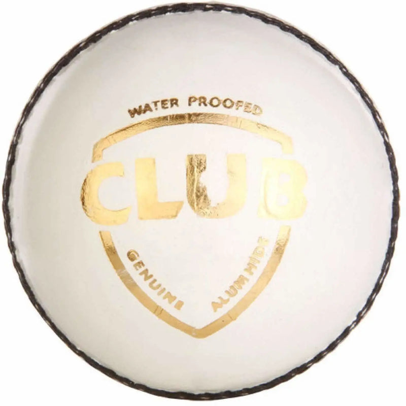 SG Club Cricket Ball White Hard Leather Ball - BALL - YOUTH LEATHER
