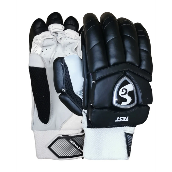 SG Test Black Cricket Batting Gloves - Men RH - GLOVE - BATTING