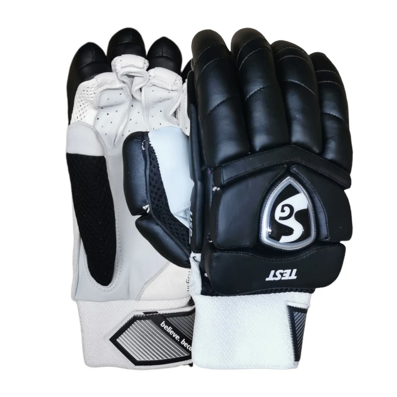 SG Test Black Cricket Batting Gloves - Men RH - GLOVE - BATTING