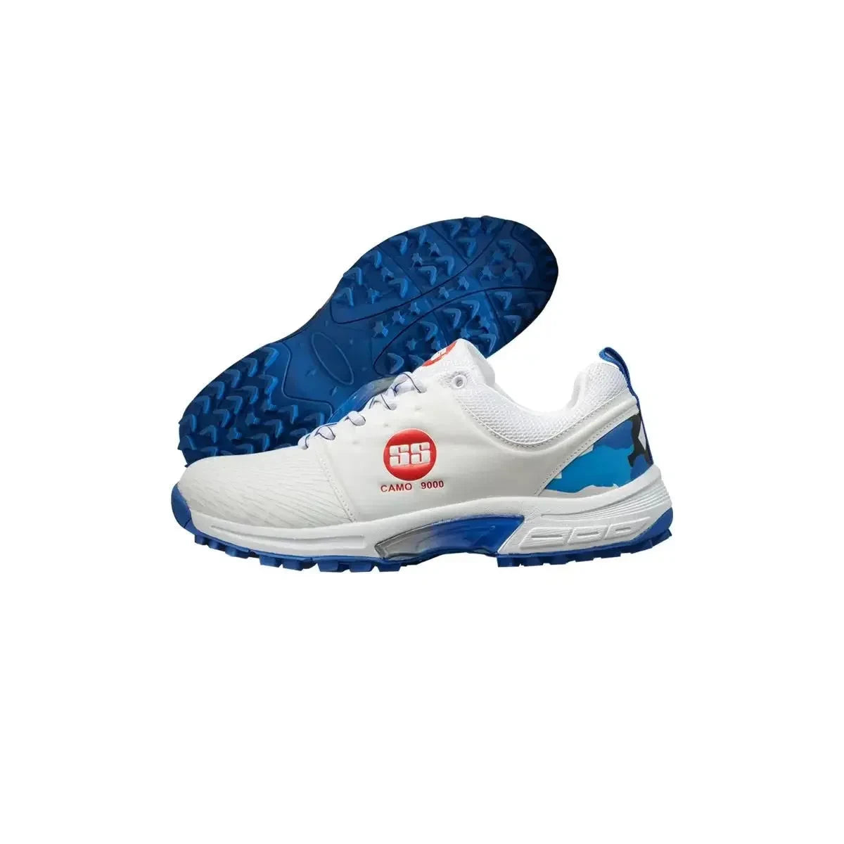 SS Camo 9000 Rubber Sole Cricket Shoes- Blue - Size 8 - FOOTWEAR - RUBBER SOLE